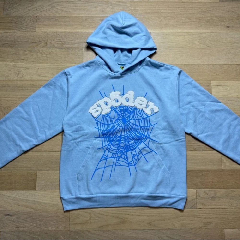 NEW Spider Worldwide × Young Thug Sp5der Sky Blue Hoodie Sz S-XL
